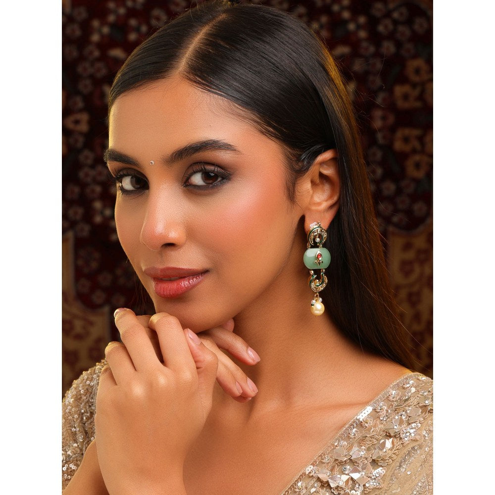 Ruby Raang Studio Green E Chandni Earrings