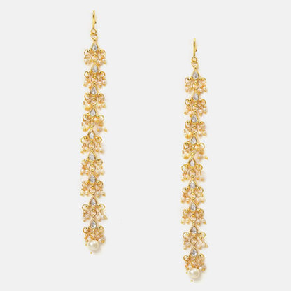 Ruby Raang Studio Pearl White Stones Earrings