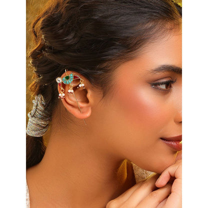 Ruby Raang Studio Multi-Color Kundan Ear Cuff