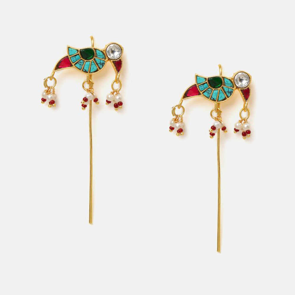 Ruby Raang Studio Multi-Color Kundan Ear Cuff