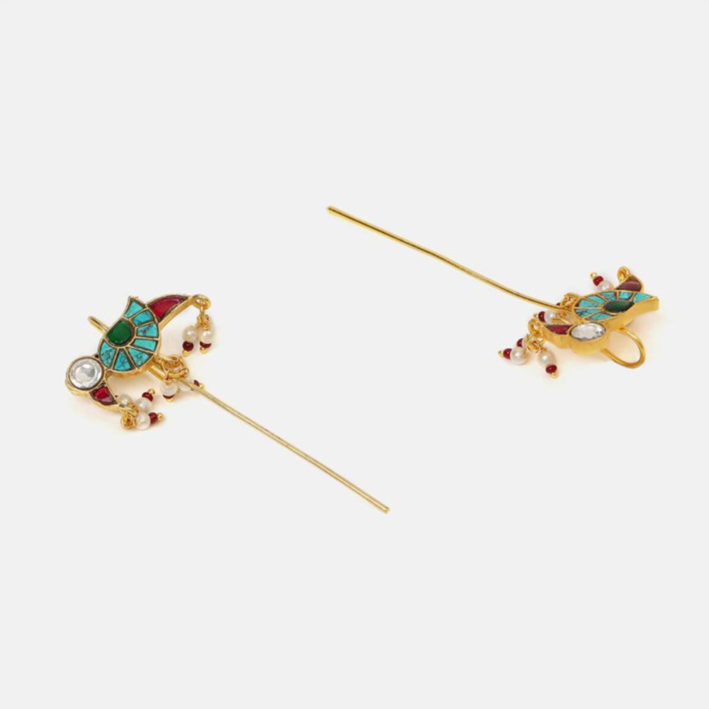 Ruby Raang Studio Multi-Color Kundan Ear Cuff