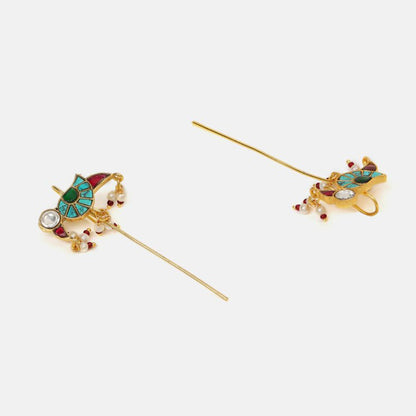 Ruby Raang Studio Multi-Color Kundan Ear Cuff