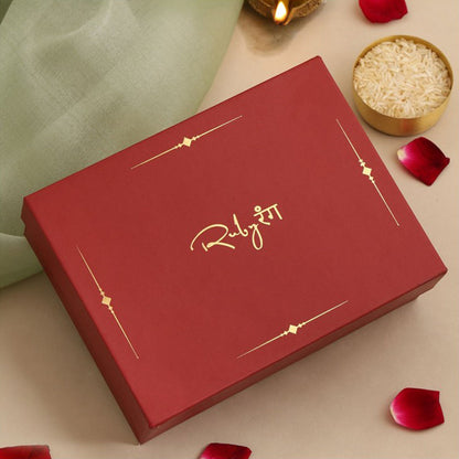 Ruby Raang Studio Multi-Color Kundan Necklace with Earrings