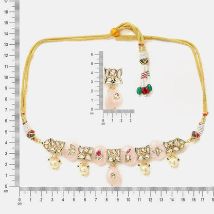 Ruby Raang Studio Gulnar Kundan Necklace with Earrings