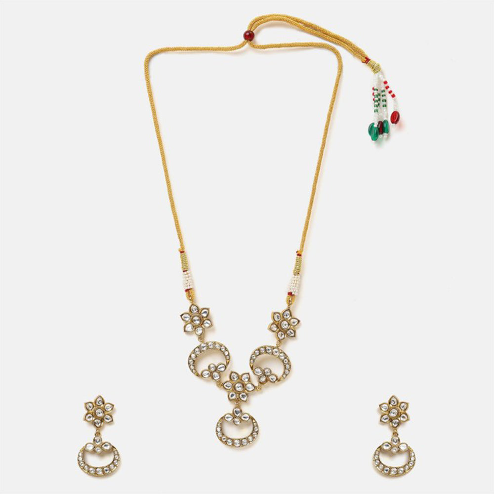 Ruby Raang Studio Chandni Kundan Necklace with Earrings