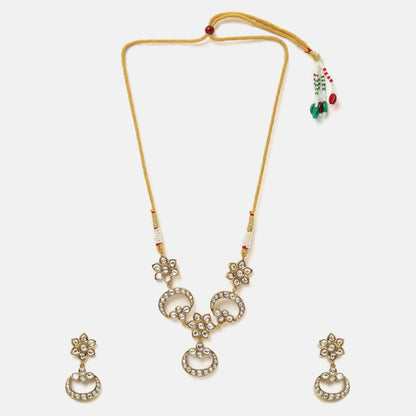 Ruby Raang Studio Chandni Kundan Necklace with Earrings