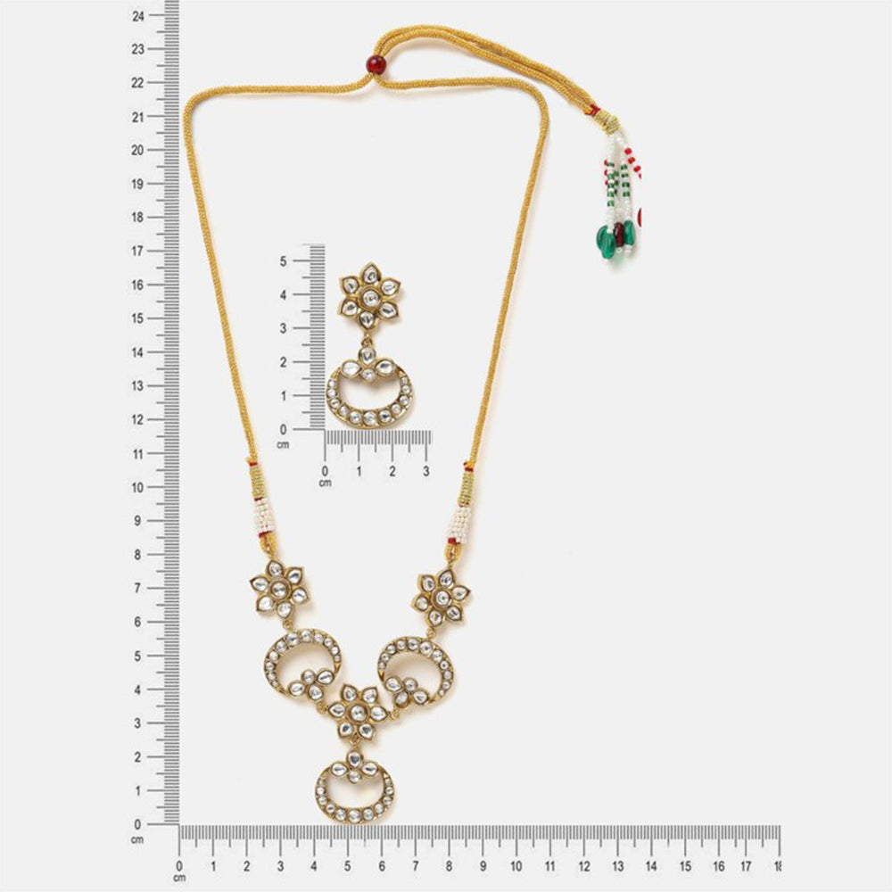 Ruby Raang Studio Chandni Kundan Necklace with Earrings
