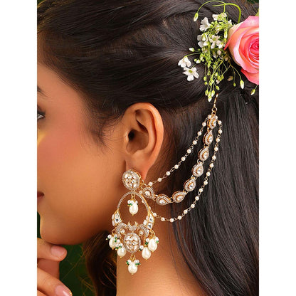 Ruby Raang Studio Gold Plated Ear Chain