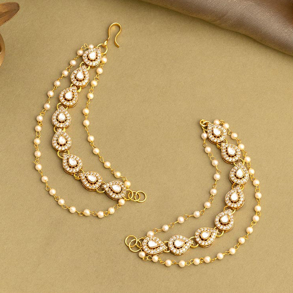Ruby Raang Studio Gold Plated Ear Chain