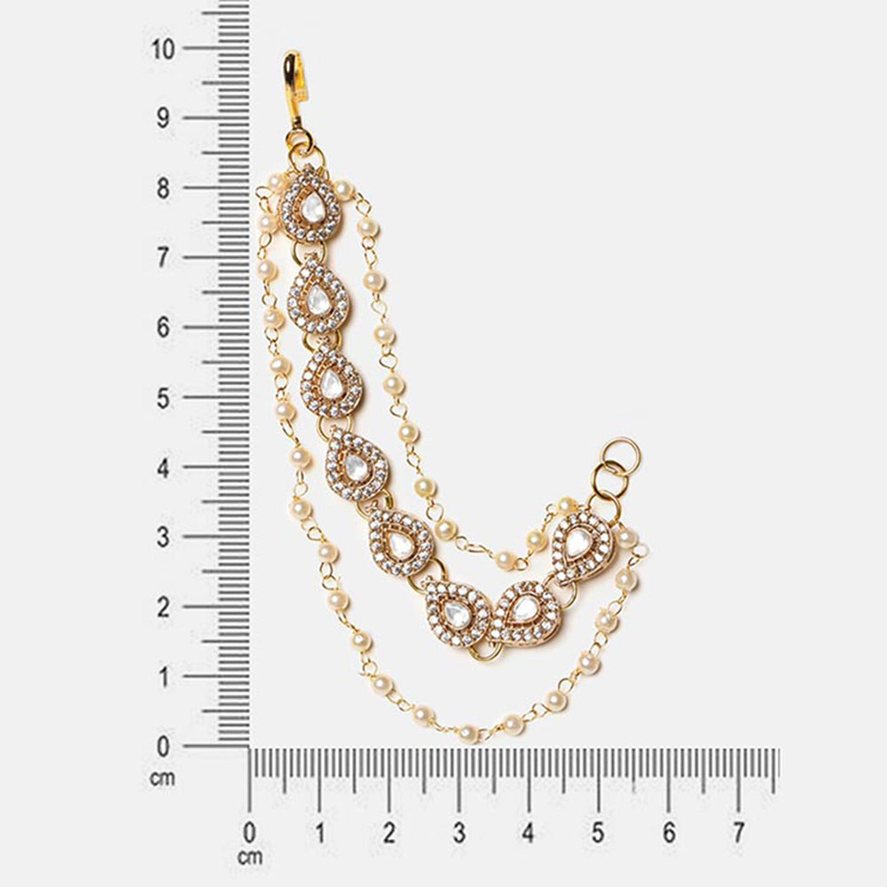 Ruby Raang Studio Gold Plated Ear Chain