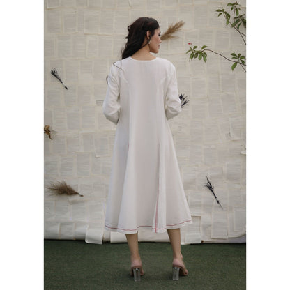 Ruhm White Rangrez Dress