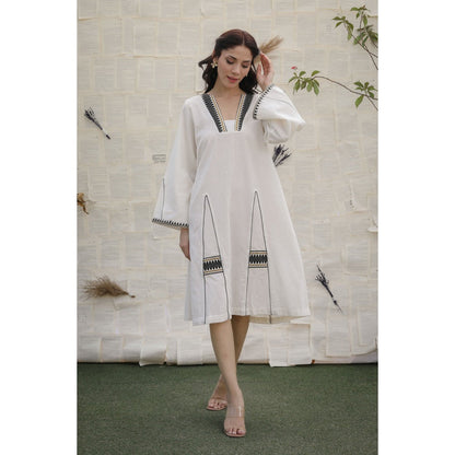 Ruhm Off White Arely Dress