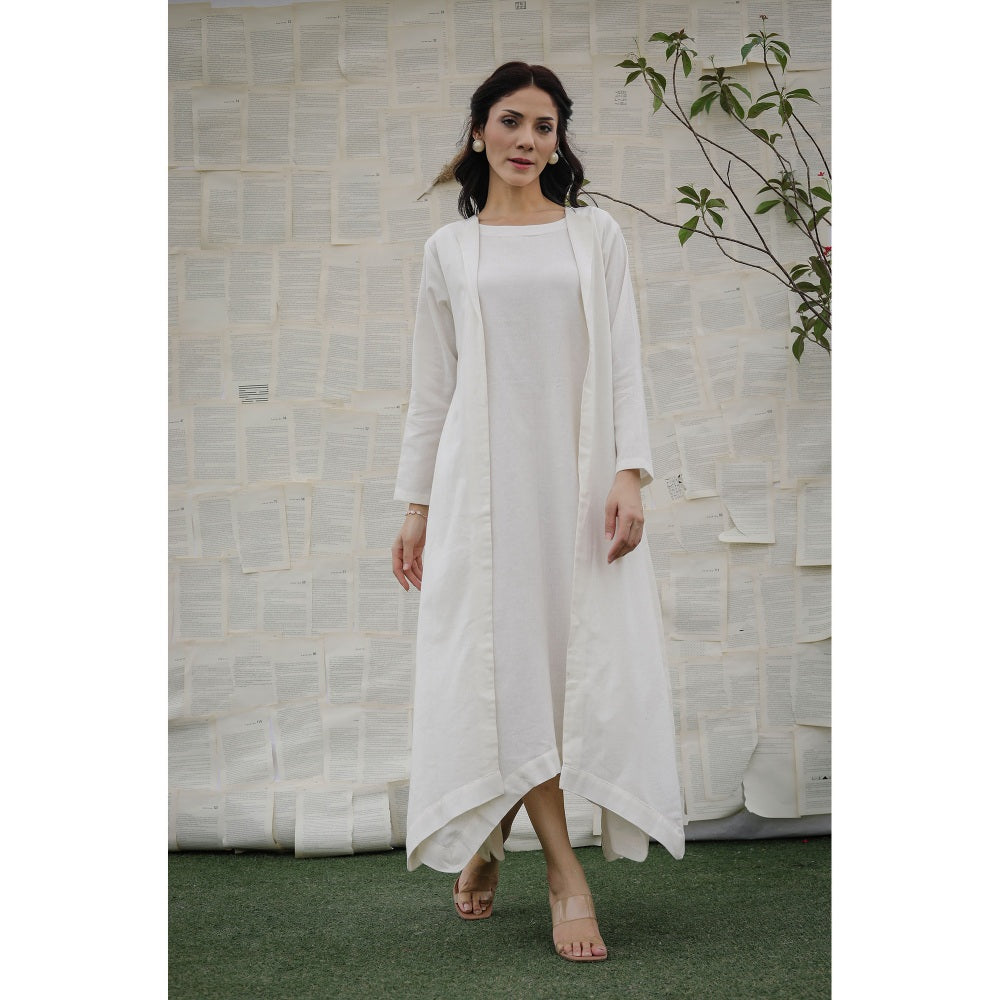 Ruhm White Elira Dress with Jacket (Set of 2)
