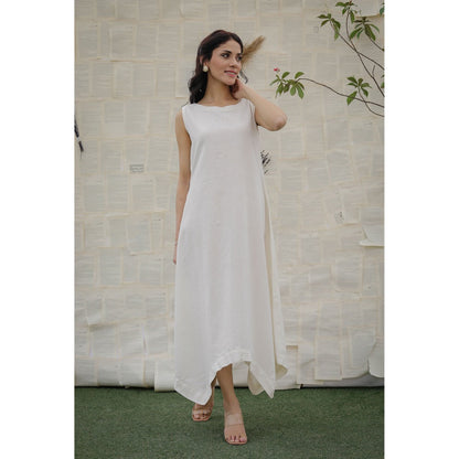 Ruhm White Elira Dress with Jacket (Set of 2)