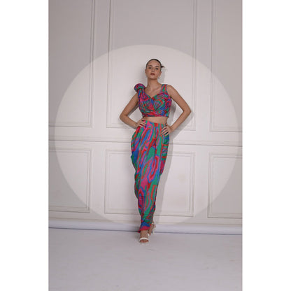 Ruhm Multi-Colour Women Co-Ord (Set of 2)