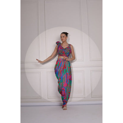 Ruhm Multi-Colour Women Co-Ord (Set of 2)