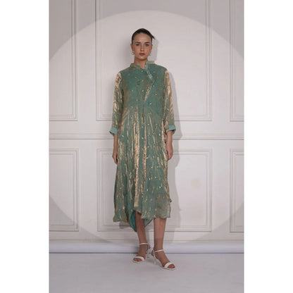 Ruhm Celadon Long Dress for Card Parties