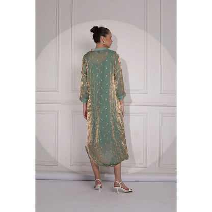 Ruhm Celadon Long Dress for Card Parties