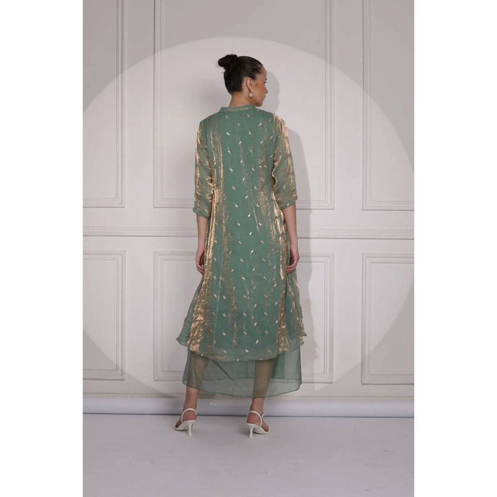 Ruhm Celadon Long Dress for Card Parties