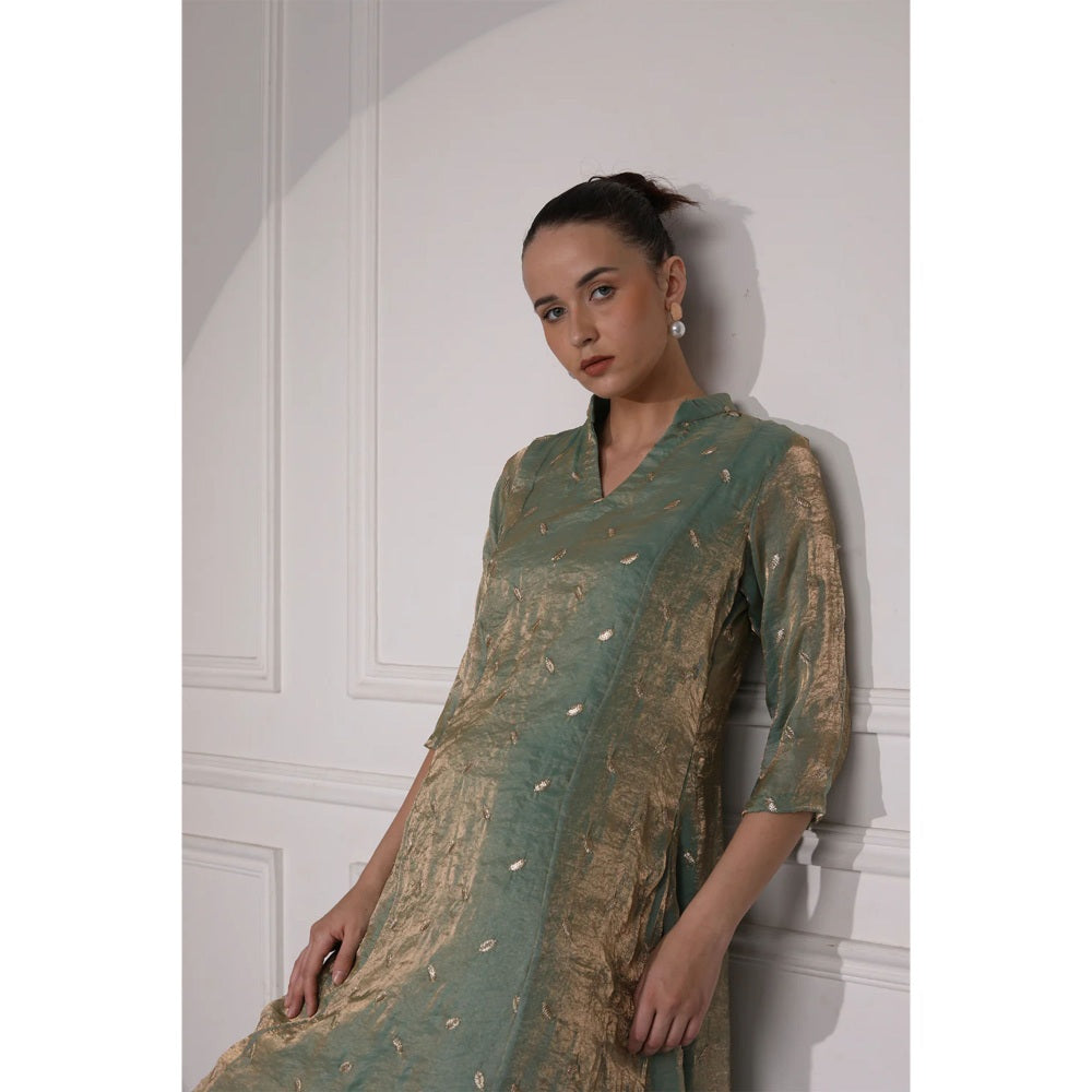 Ruhm Celadon Long Dress for Card Parties