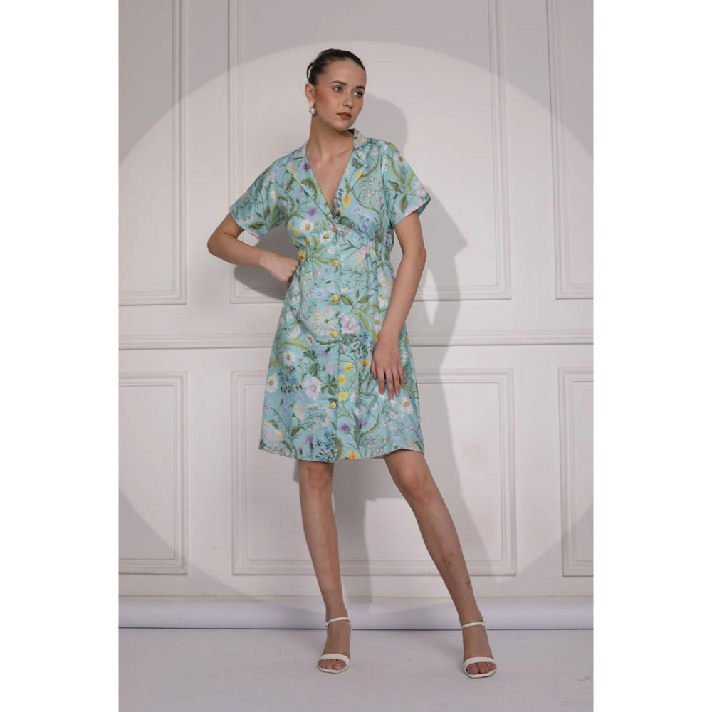 Ruhm Deep Violet Midi Dress with Handwork Details