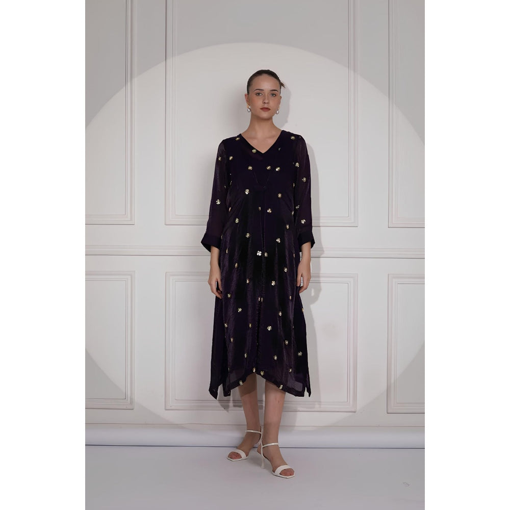 Ruhm Pure Khadi Midi Dress with Noodle Straps