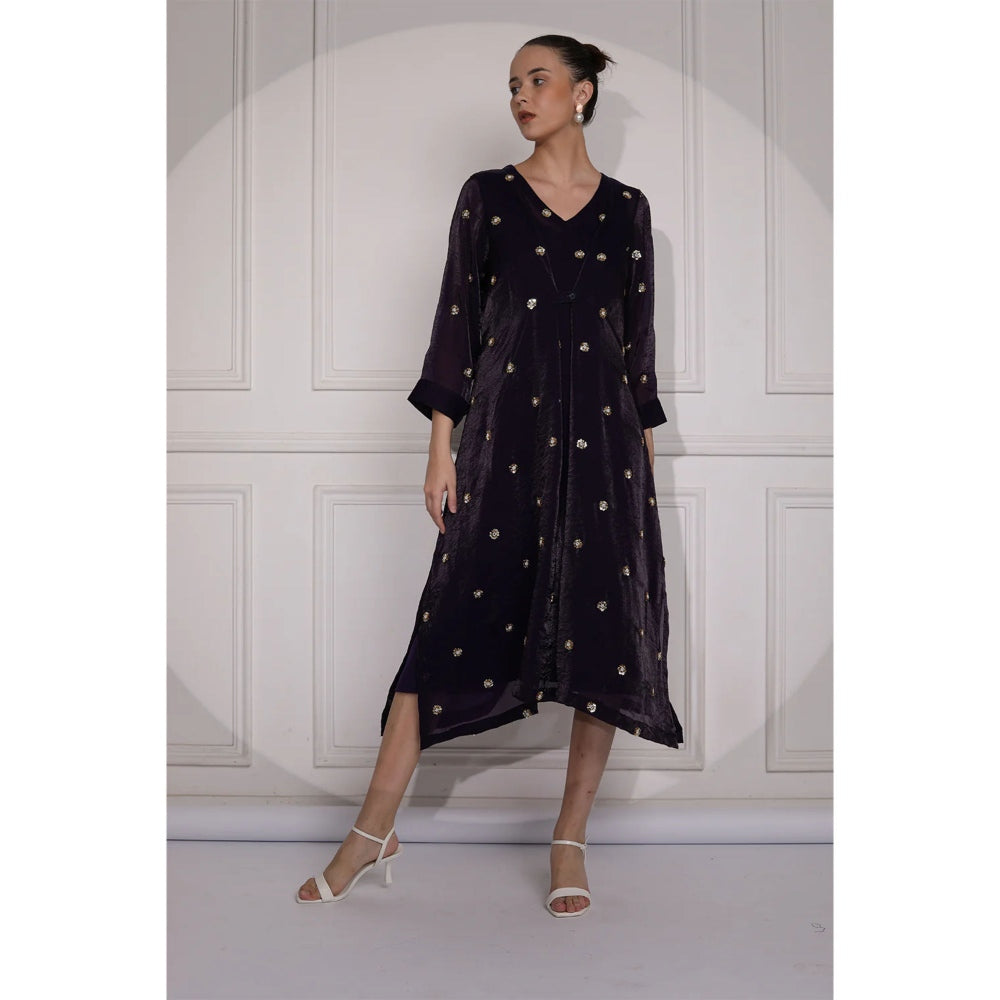 Ruhm Pure Khadi Midi Dress with Noodle Straps