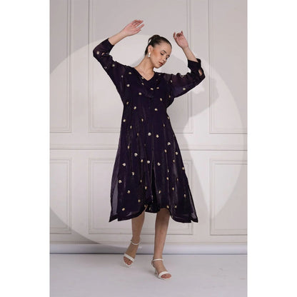 Ruhm Pure Khadi Midi Dress with Noodle Straps