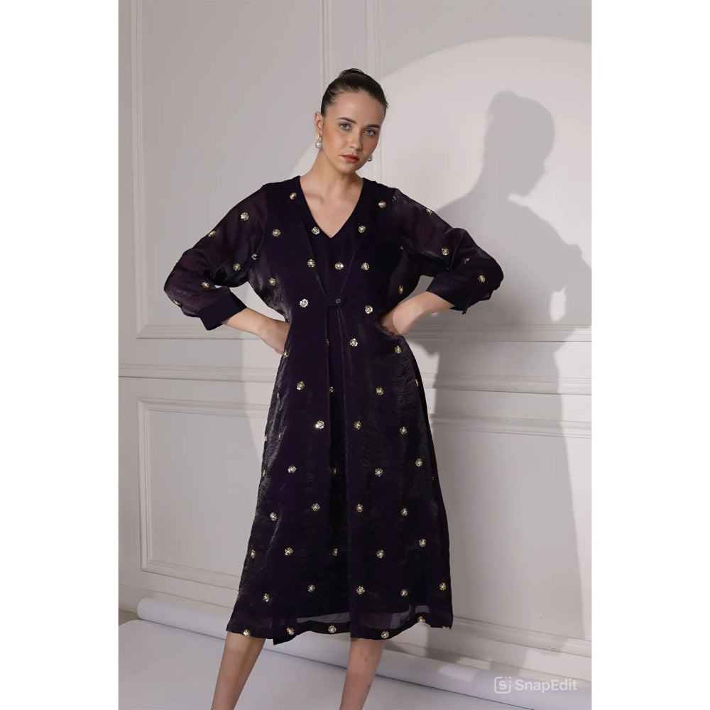 Ruhm Pure Khadi Midi Dress with Noodle Straps