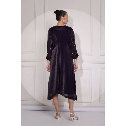 Ruhm Pure Khadi Midi Dress with Noodle Straps