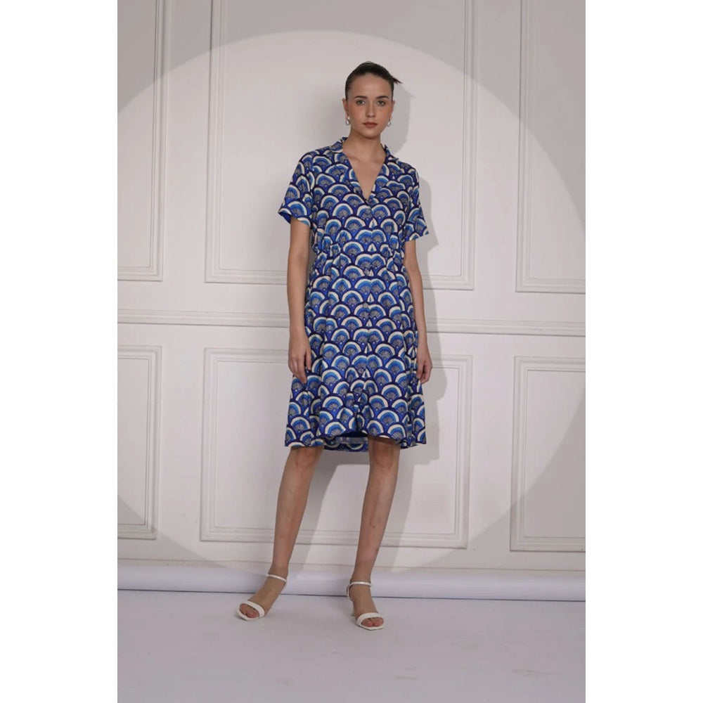 Ruhm Asymmetrical A-Line Floral Print Dress