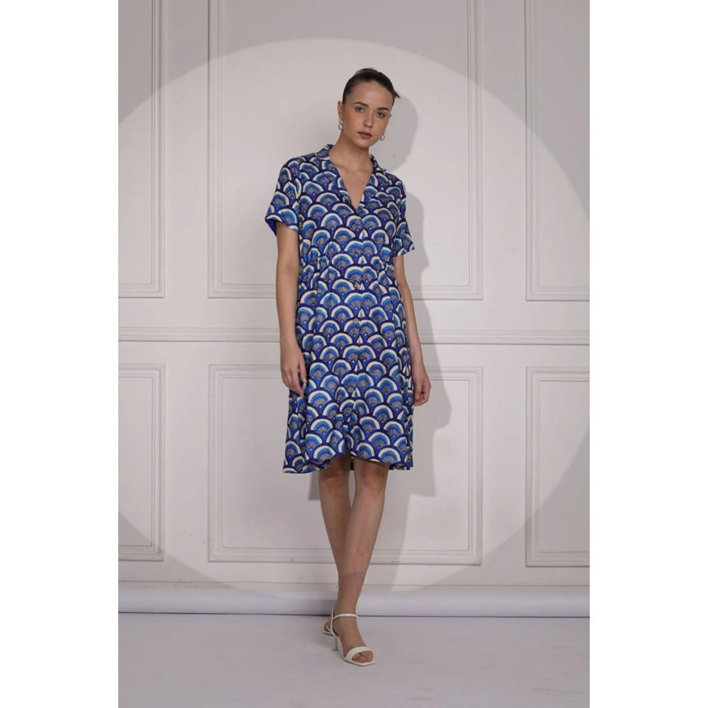 Ruhm Asymmetrical A-Line Floral Print Dress
