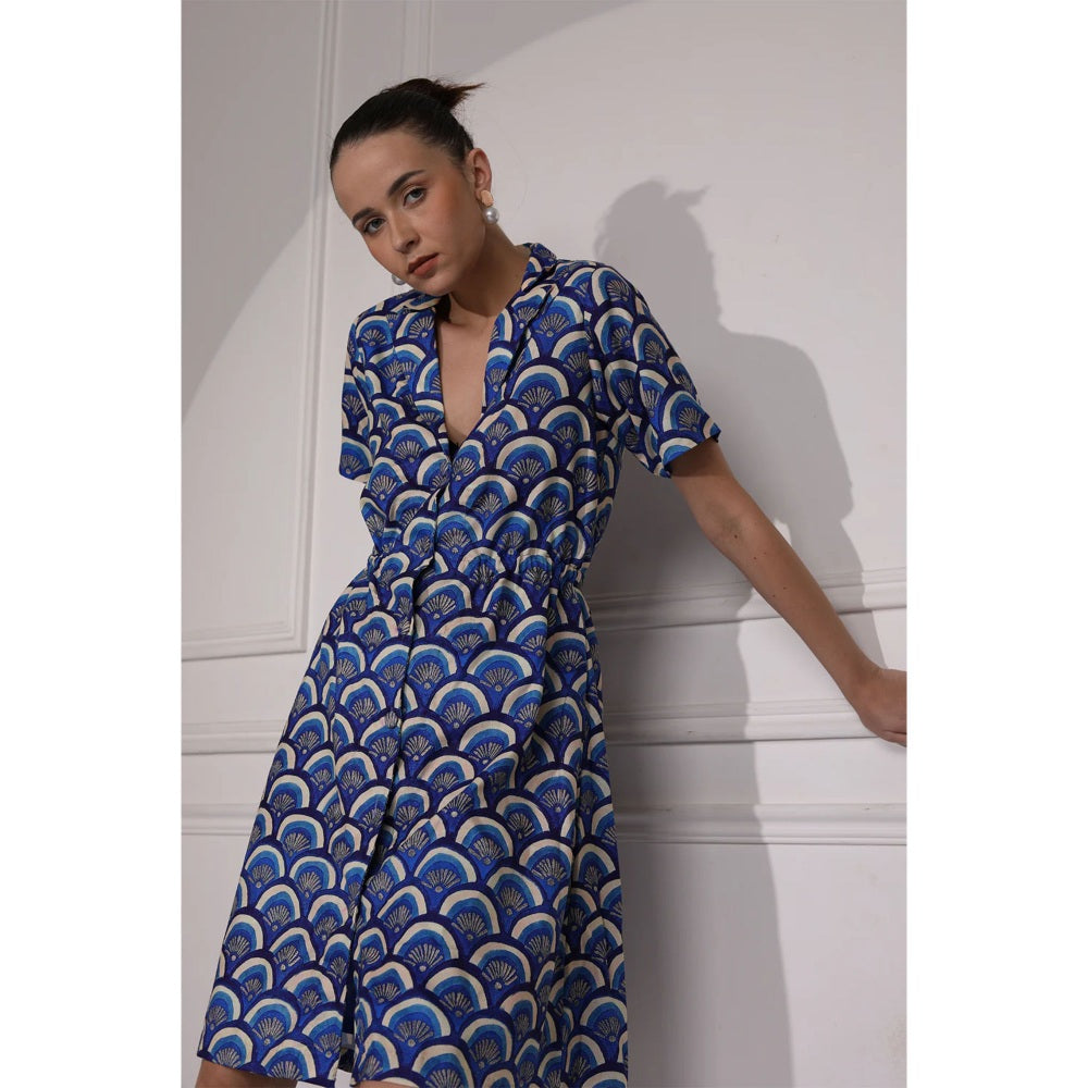 Ruhm Asymmetrical A-Line Floral Print Dress