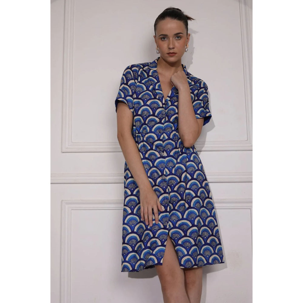Ruhm Asymmetrical A-Line Floral Print Dress