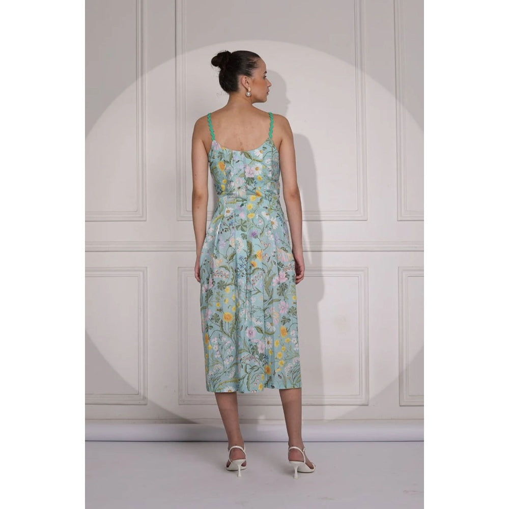 Ruhm Floral Shirt Dress with Button-Down Front