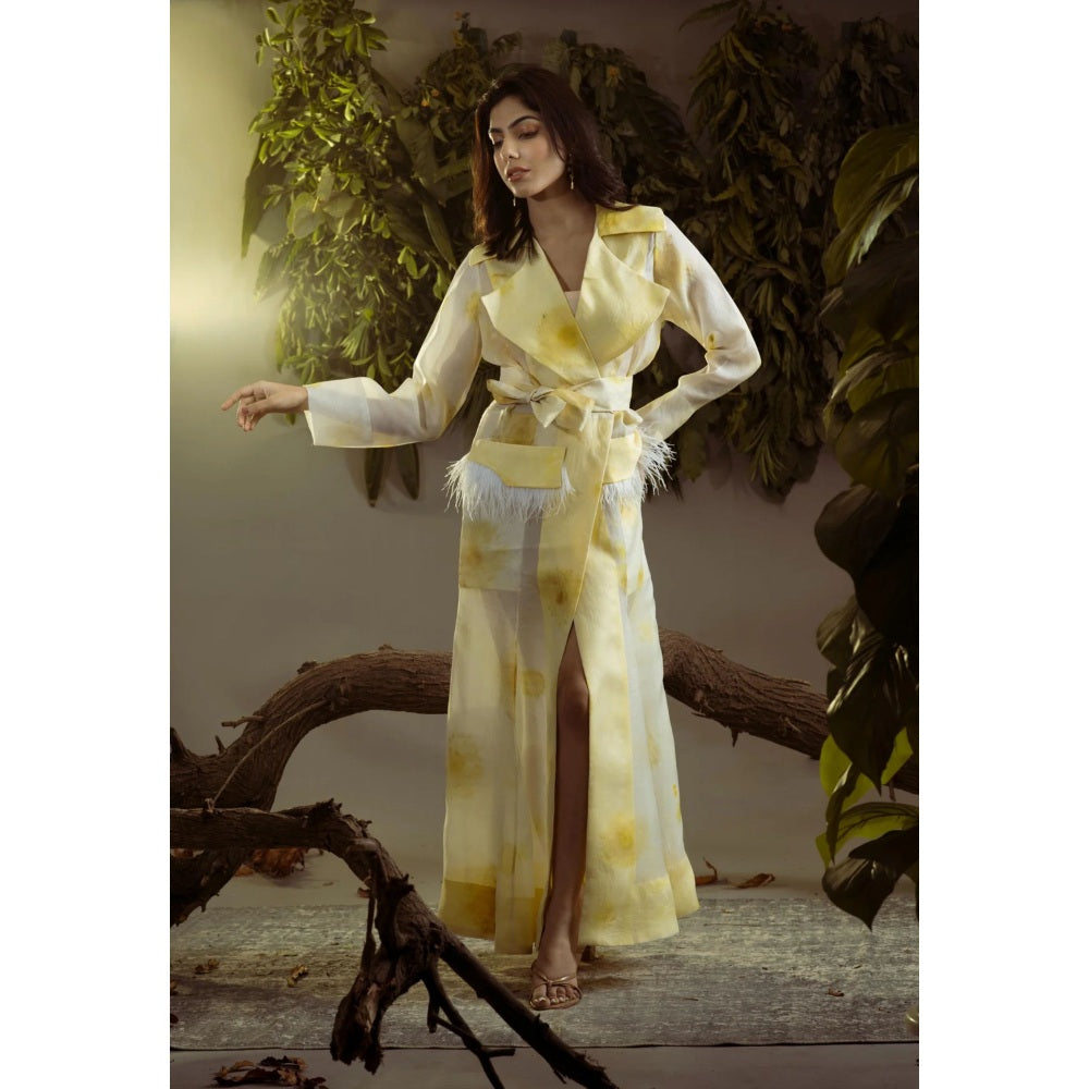 Ruhm Natural Dandelion: Pure Hand-Weaved Silk Organza Jacket