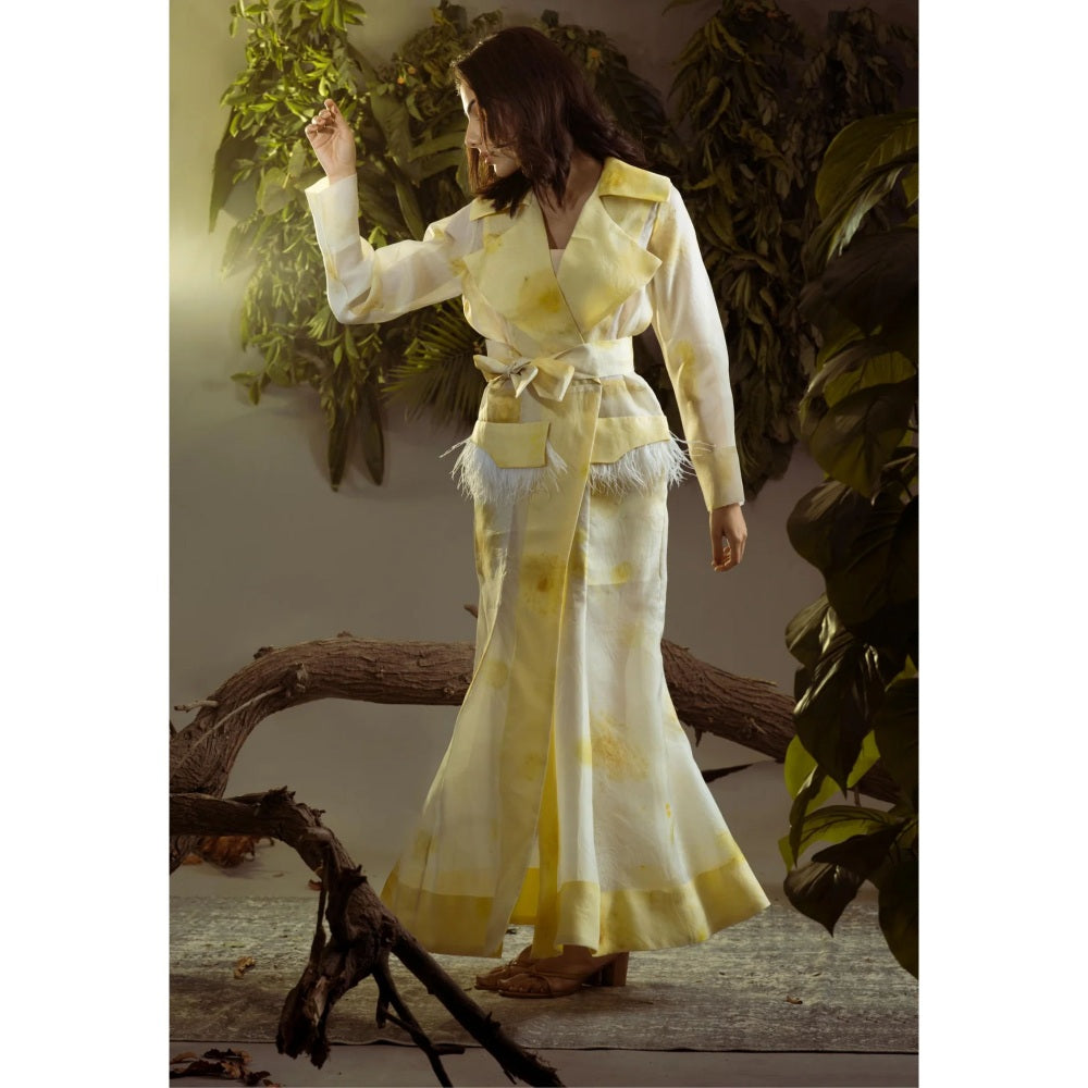 Ruhm Natural Dandelion: Pure Hand-Weaved Silk Organza Jacket