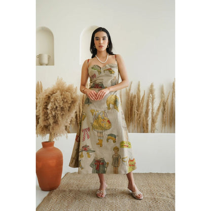 Ruhm Green Retro Darling Dress