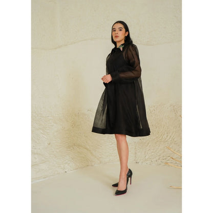 Ruhm Black Mystic Sheen Dress