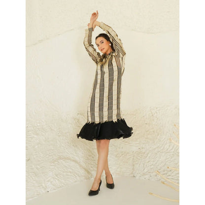 Ruhm Brown Checkmate Chic Dress