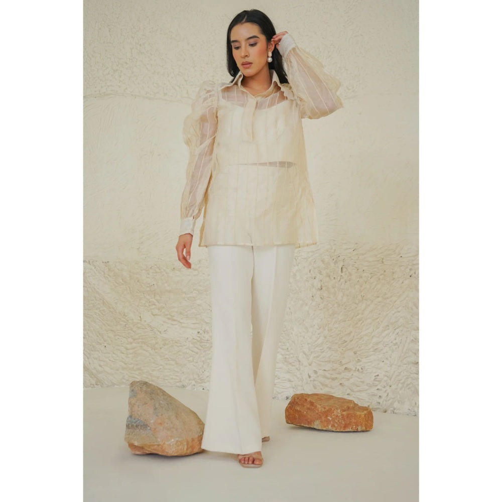 Ruhm Ivory Cloud Thread Shirt