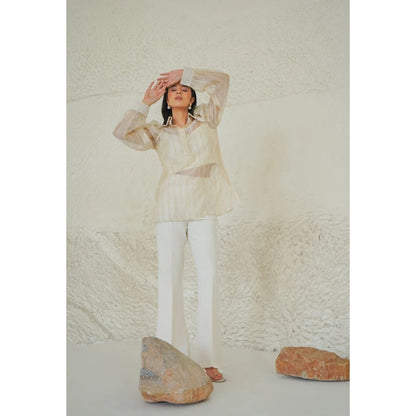 Ruhm Ivory Cloud Thread Shirt