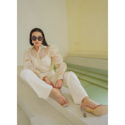 Ruhm Ivory Cloud Thread Shirt