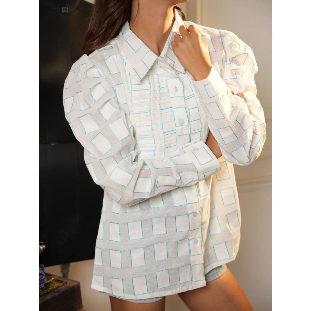 Ruhm White Azure Shirt