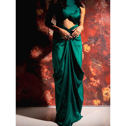 Rukinder Kumar Green Emerald Whisper Gown