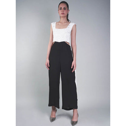 Rukinder Kumar Black Embroidered Jumpsuit