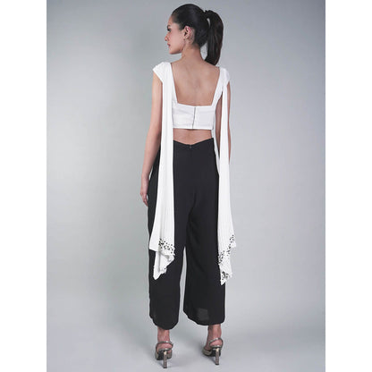 Rukinder Kumar Black Embroidered Jumpsuit