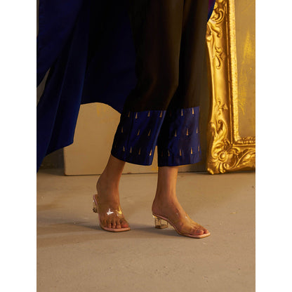 Rukinder Kumar Blue Ombre Kanjivaram Co-Ord (Set of 3)