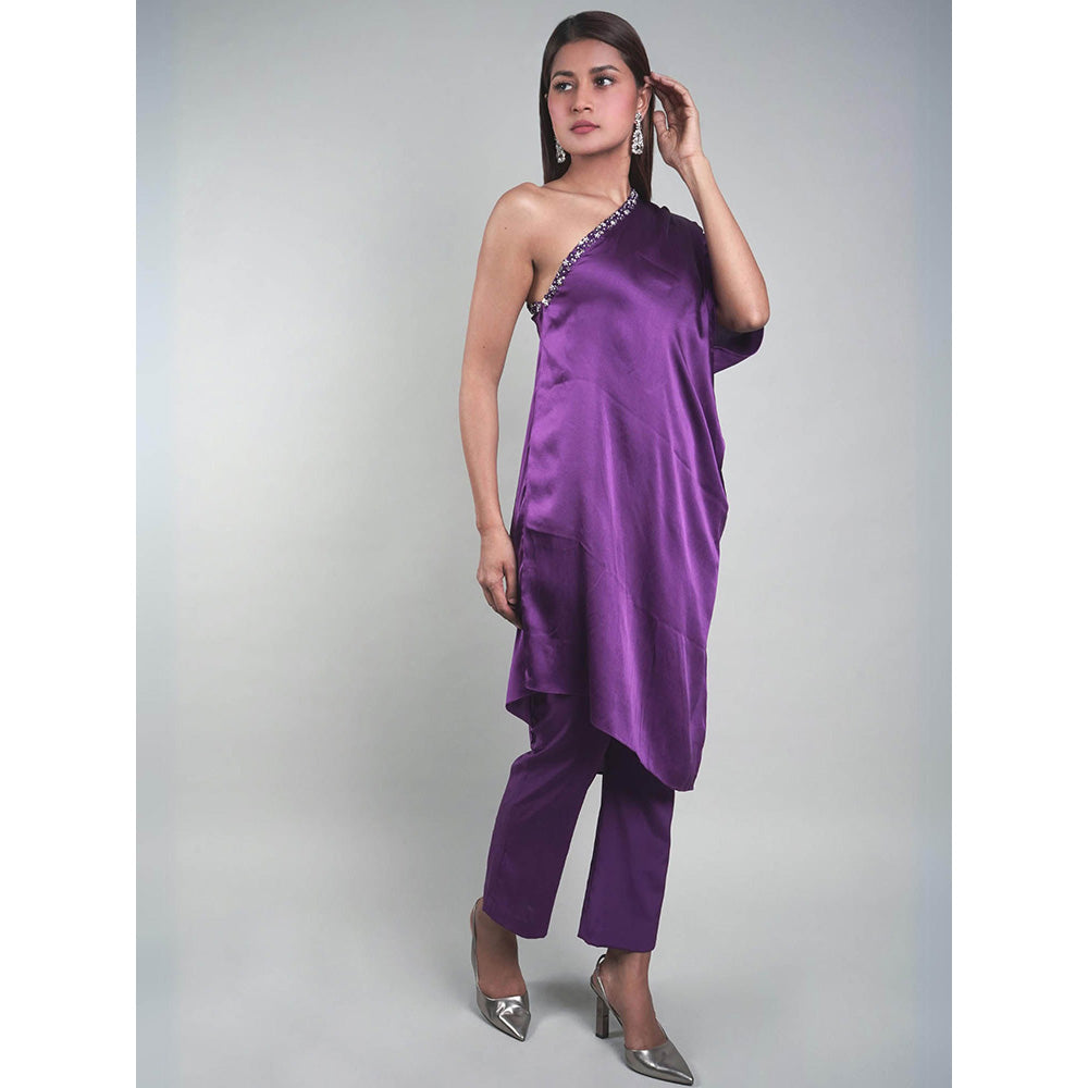 Rukinder Kumar Purple Co-Ord (Set of 2)