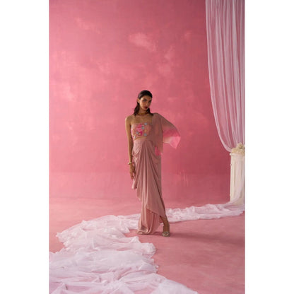 Rukinder Kumar Blushing Petals Skirt Set